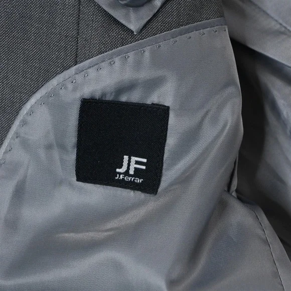 J Ferrar 38S 34x32 Gray 3 Piece Vest Mens Jacket Pants Suit‎